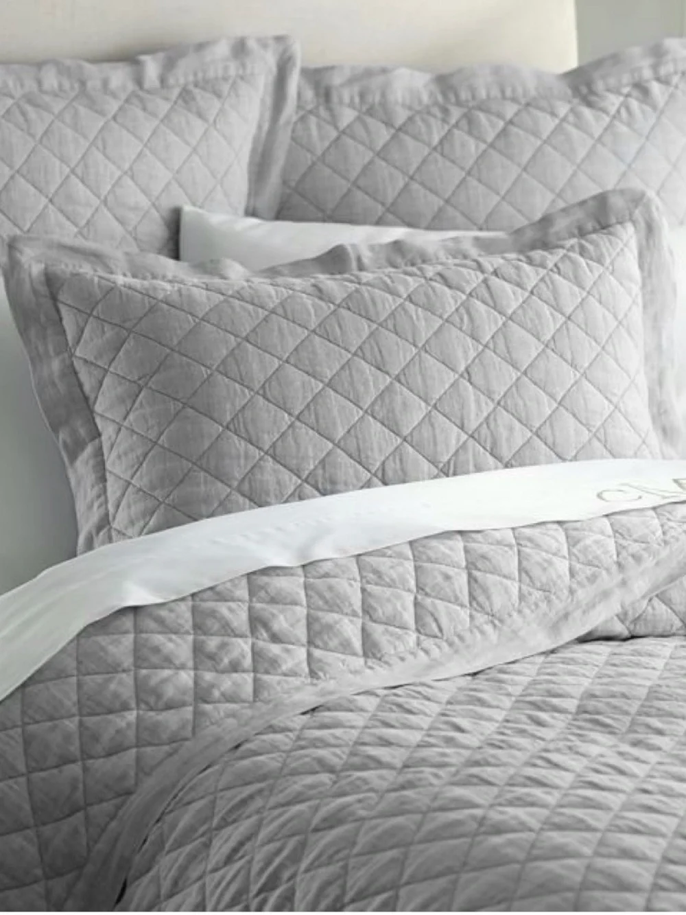 Pottery Barn Belgium Flax Linen Diamond